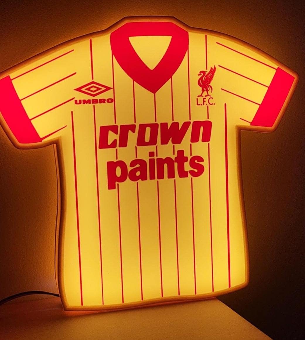 Liverpool FC 1982 Crown Paints Shirt LED Light Box – additional product view 3
