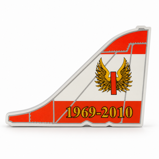 RAF 1 Squadron Harrier anniversary tail LED light box on a white studio background