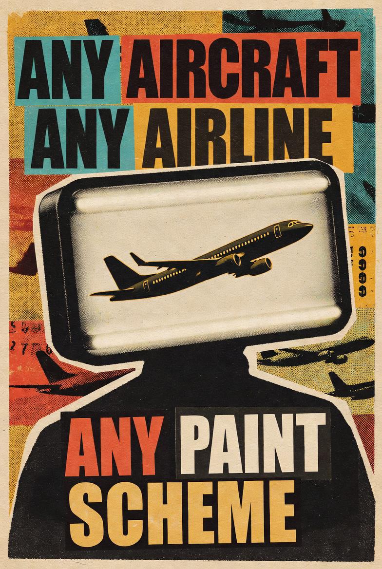 Custom aircraft and airline livery LED light box