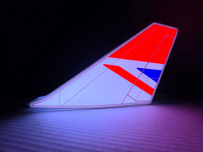 British Airways Boeing 747 Tail LED Light Box | Vintage Airline Gift | UK Made