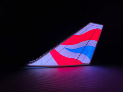 British Airways Boeing 747 Tail LED Light Box | Vintage Airline Gift | UK Made