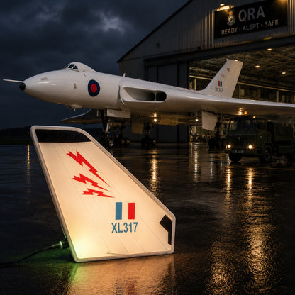 617 Squadron Avro Vulcan tail LED light box with aircraft