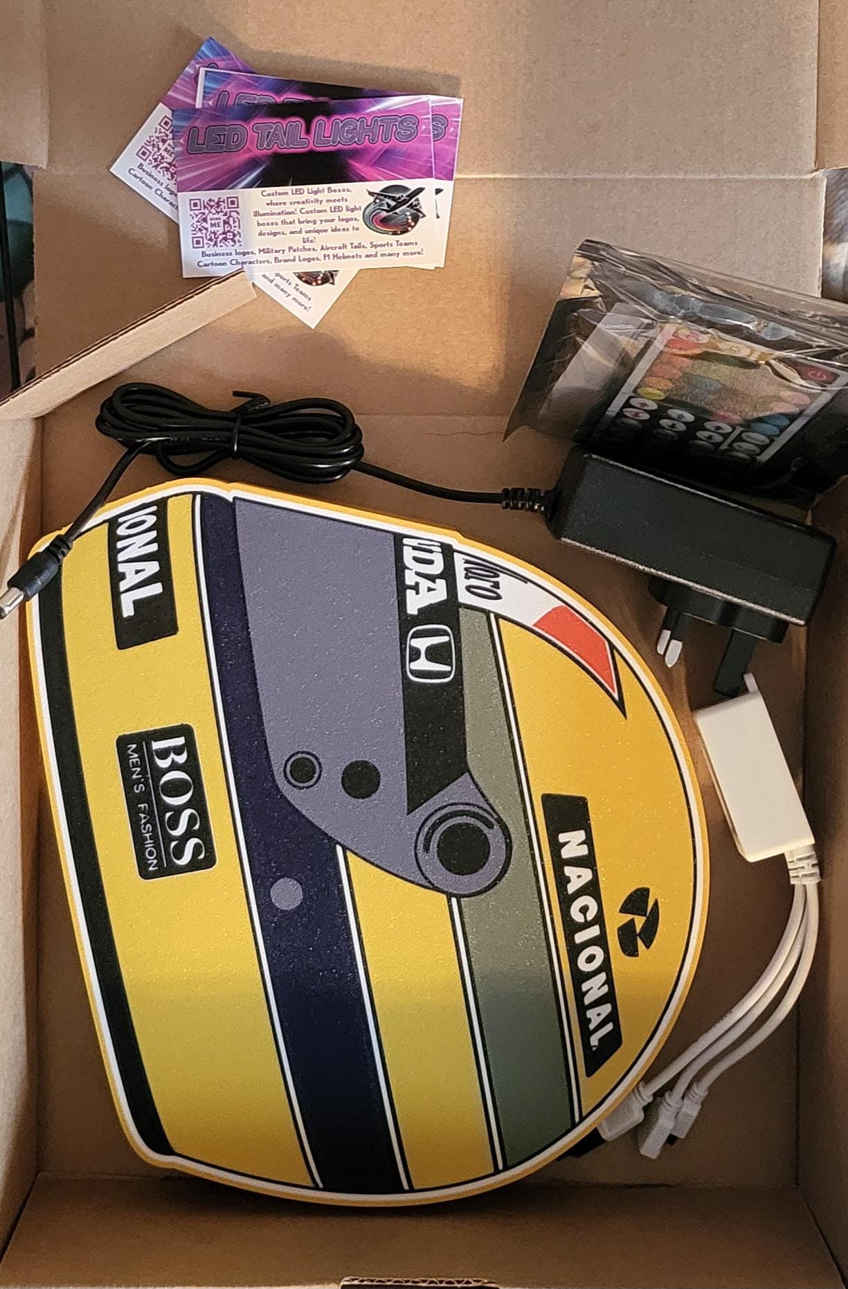 Ayrton Senna Helmet LED Light Box – additional product view 4
