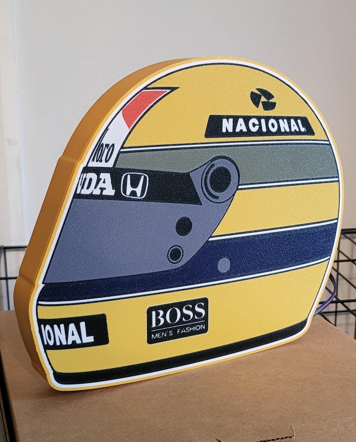 Ayrton Senna Helmet LED Light Box – additional product view 3