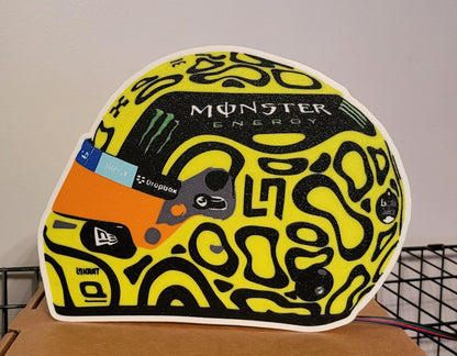 Lando Norris Helmet LED Light Box – F1 Racing Decor – additional product view 2