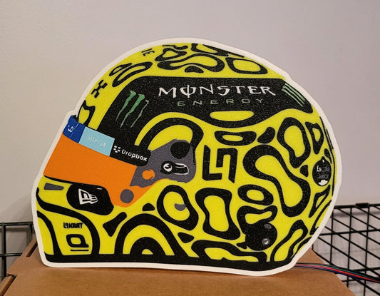 Lando Norris Helmet LED Light Box – F1 Racing Decor – additional product view 2