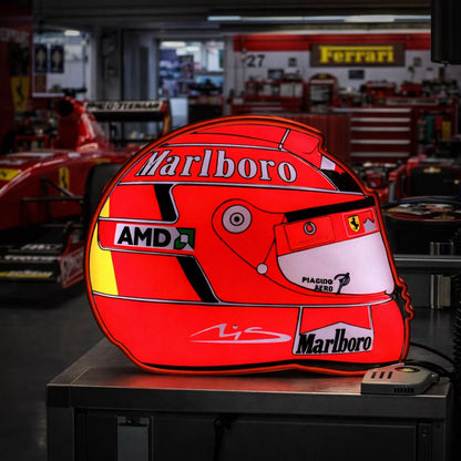 Michael Schumacher Helmet LED Light Box illuminated