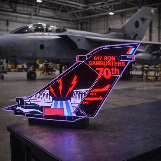 617 Squadron Dambusters 70th Anniversary LED Light Box illuminated