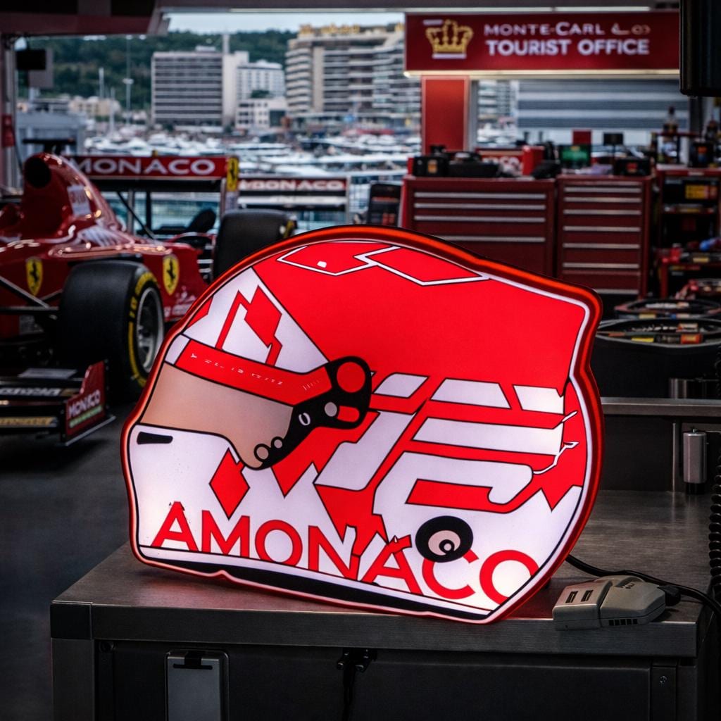 Charles Leclerc Helmet LED Light Box illuminated