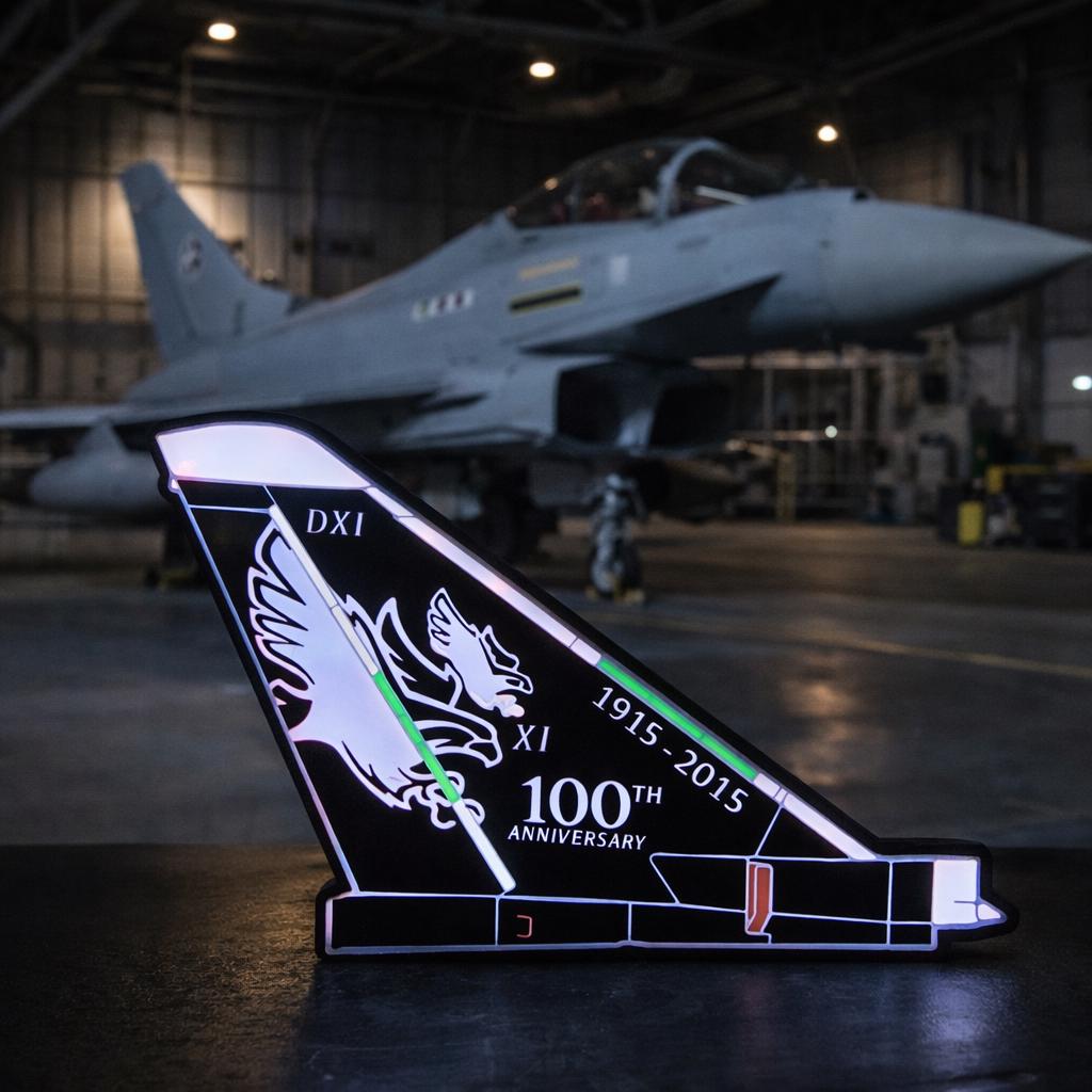 11 Squadron Typhoon Tail LED Light Box illuminated