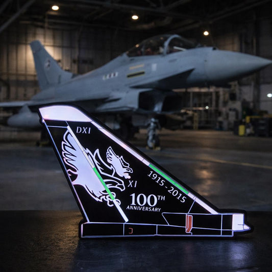 11 Squadron Typhoon Tail LED Light Box illuminated