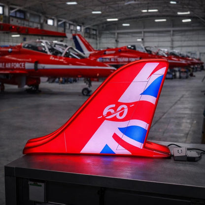 Red Arrows 60th Anniversary Red Tail LED Light Box illuminated
