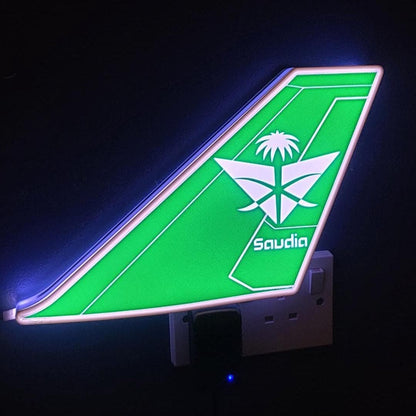 Retro Saudia Boeing 747 Tail LED Light Box – additional product view 3