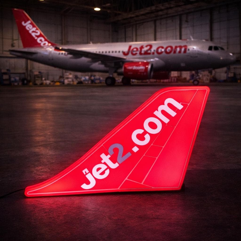 Jet2 Airbus A320 Tail LED Light Box illuminated