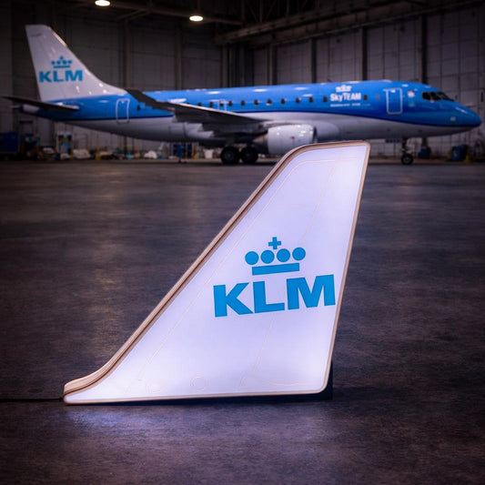 KLM Embraer 175 Tail LED Light Box illuminated