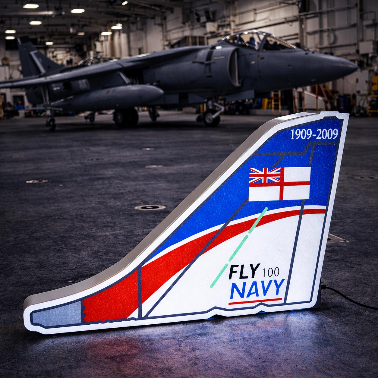Fly Navy 100 Harrier Tail LED Light Box illuminated