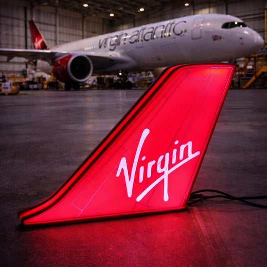 Virgin Atlantic Airbus A350 Tail LED Light Box illuminated