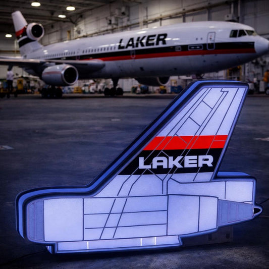Laker Airways DC-10 Tail LED Light Box illuminated