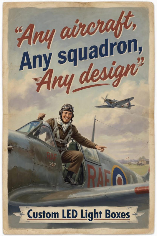 Custom Aircraft LED Light Box – Any Squadron or Design illuminated