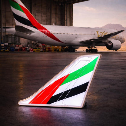 Emirates Boeing 787 Tail LED Light Box illuminated