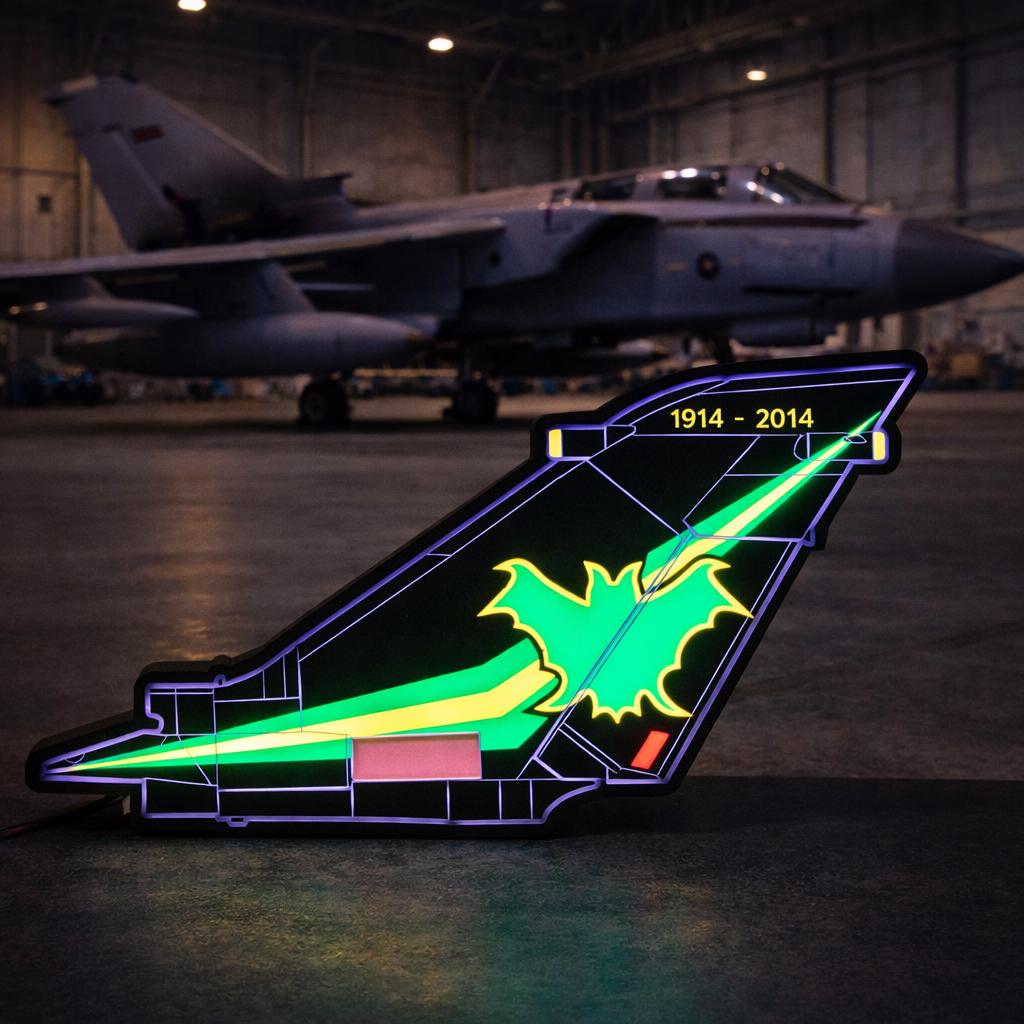 RAF Tornado GR4 9 Squadron LED Light Box illuminated