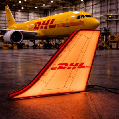 DHL Boeing 767 Tail LED Light Box illuminated