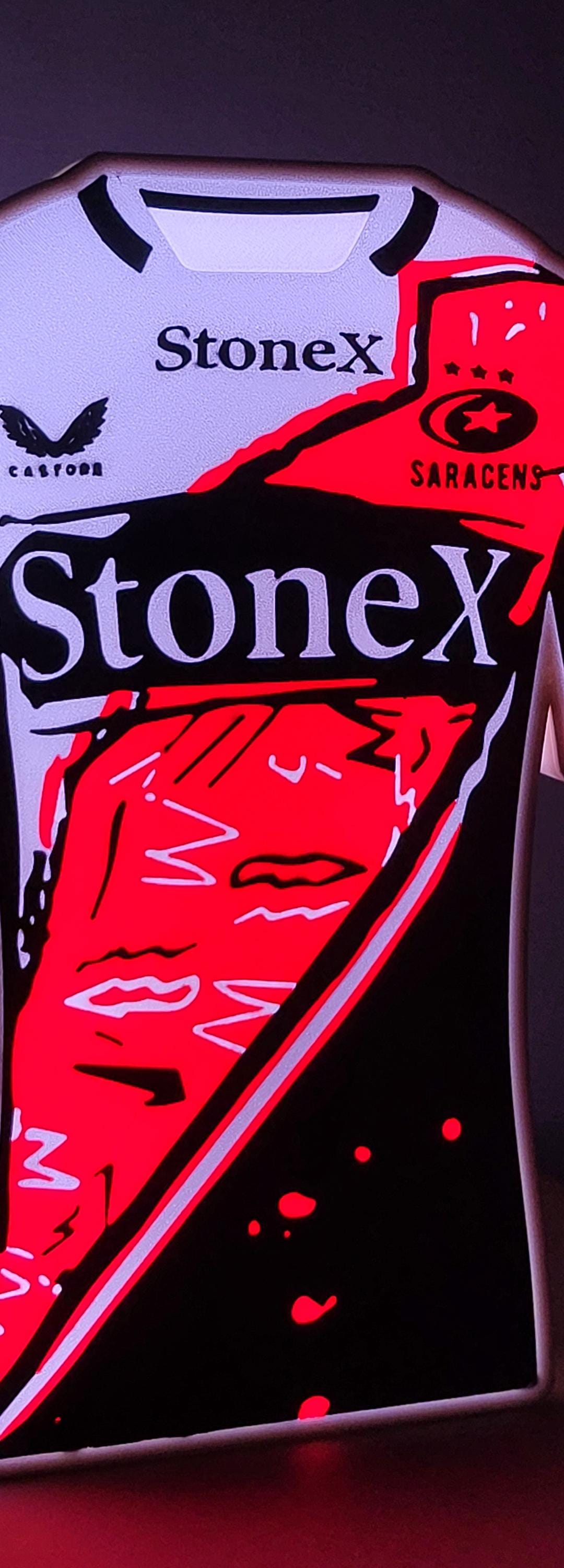 Saracens Rugby Shirt LED Light Box – additional product view 4