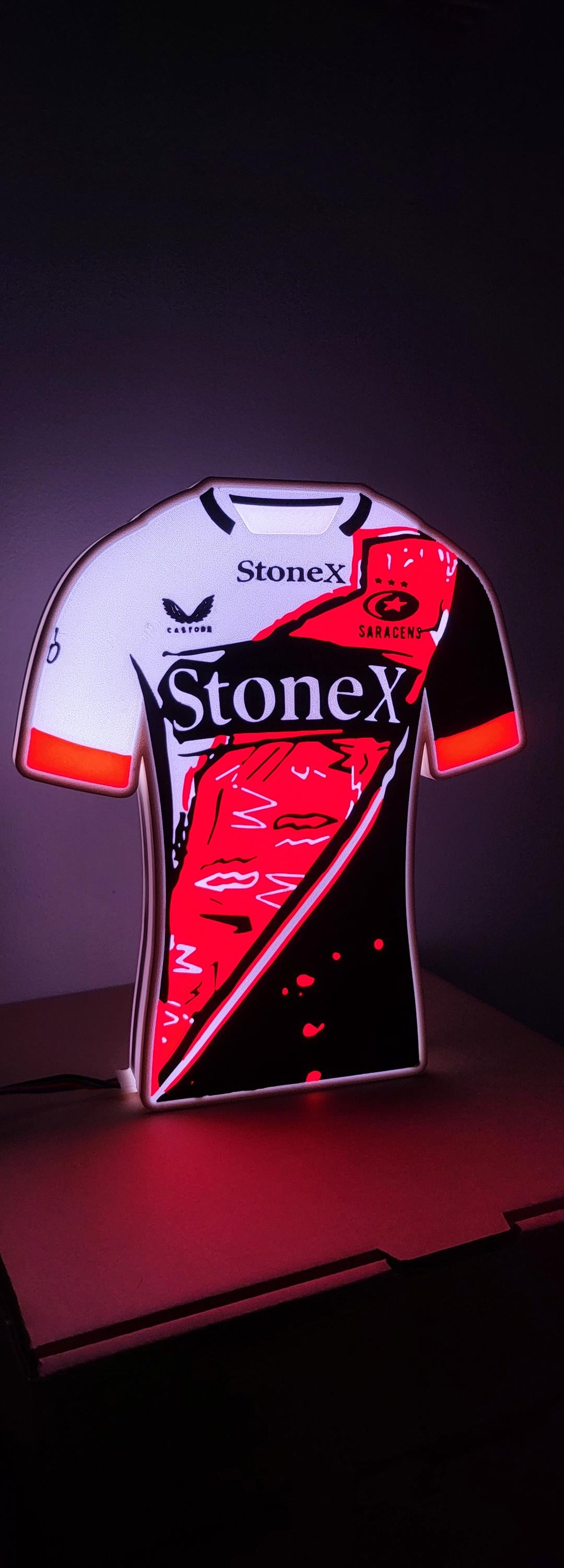 Saracens Rugby Shirt LED Light Box – additional product view 3