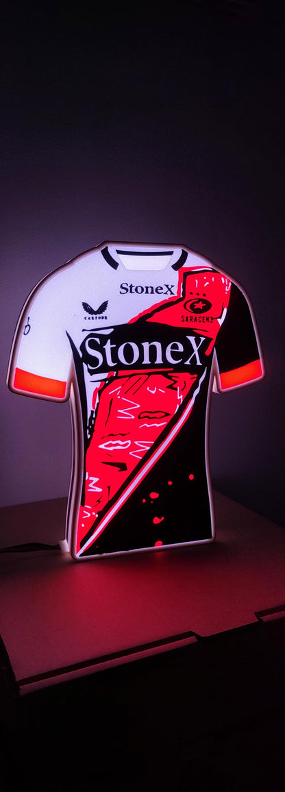 Saracens Rugby Shirt LED Light Box – additional product view 3