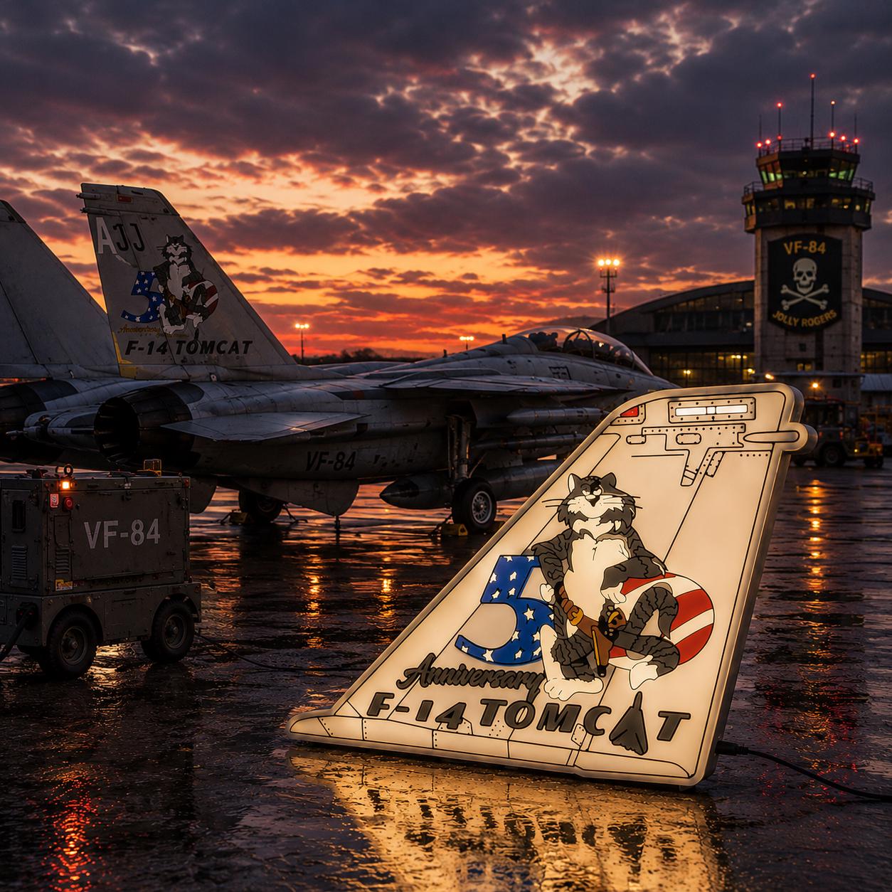 F-14 Tomcat 50th Anniversary LED Light Box illuminated