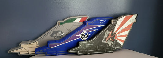 Original photograph of three Italian Air Force Tornado tail light designs