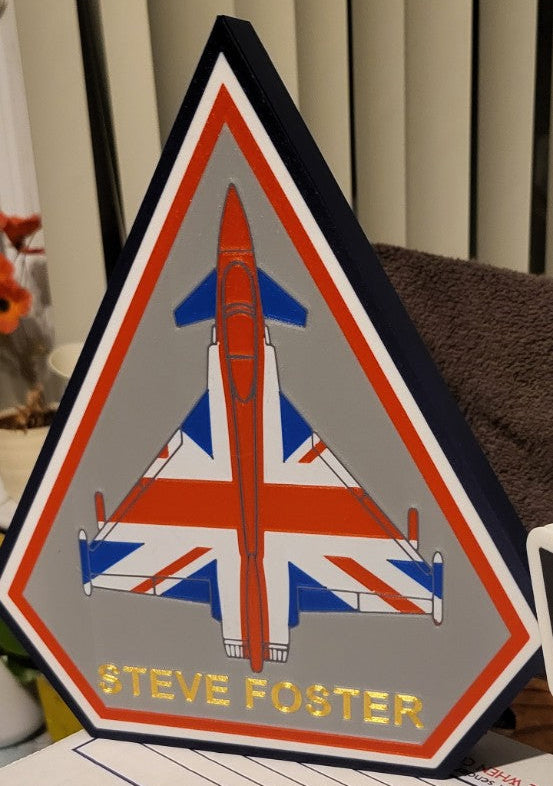 Personalised Steve Foster aircraft display light