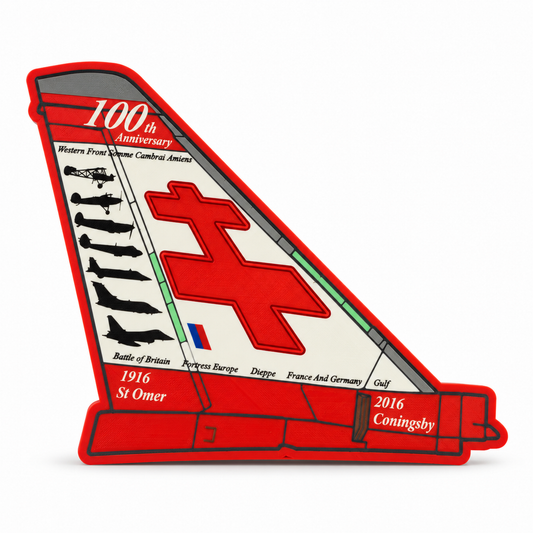 RAF 41 Squadron Typhoon 100th Anniversary LED tail light on a white studio background