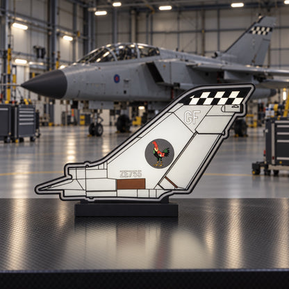 RAF 43(F) Squadron Tornado F3 ZE755 LED tail light box in an aircraft hangar