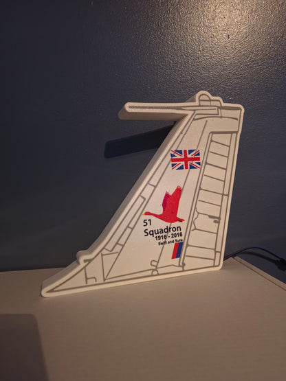 Original photograph of RAF 51 Squadron Rivet Joint 100th anniversary tail light