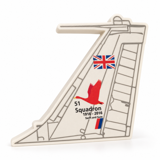 RAF 51 Squadron Rivet Joint 100th anniversary tail LED light on a white background