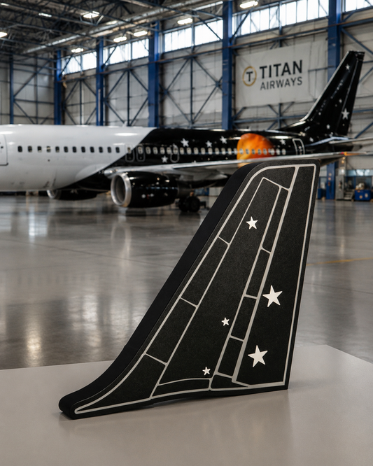 Titan Airways Airbus A320 Tail LED Light Box | Airline Gift | UK Made
