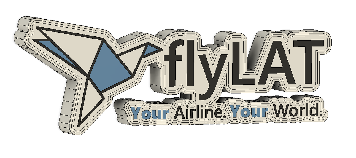 flyLAT Custom Logo LED Light Box | Airline Gift | UK Made
