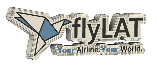 flyLAT Custom Logo LED Light Box | Airline Gift | UK Made