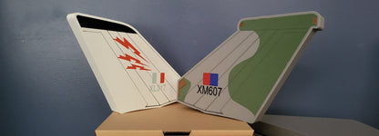 XM607 and 617 Squadron Avro Vulcan tail LED light boxes